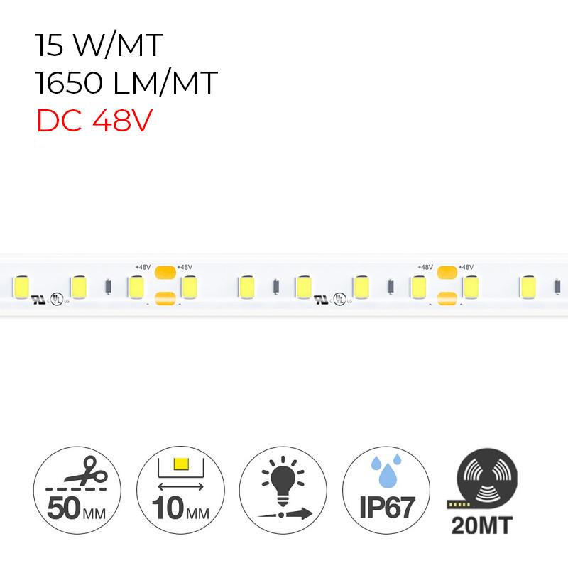 KING LED | Striscia LED 20 metri impermeabile IP67 ad alta resa cromatica