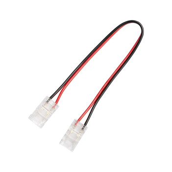 Connettore per 2 Strisce Led Monocolore con PCB da 8mm - Cavo 135mm