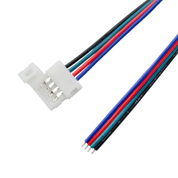 Connector for RGB Led Strip with 10mm PCB - Cable 200mm