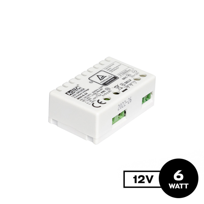 Alimentatore Actec Mini 6W 12V - Mini12V/6W su KingLed