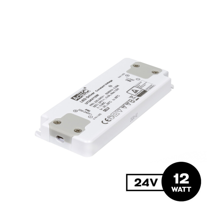 Alimentatore Actec UT 12W 24V - Ultra Fino Per Mobili su