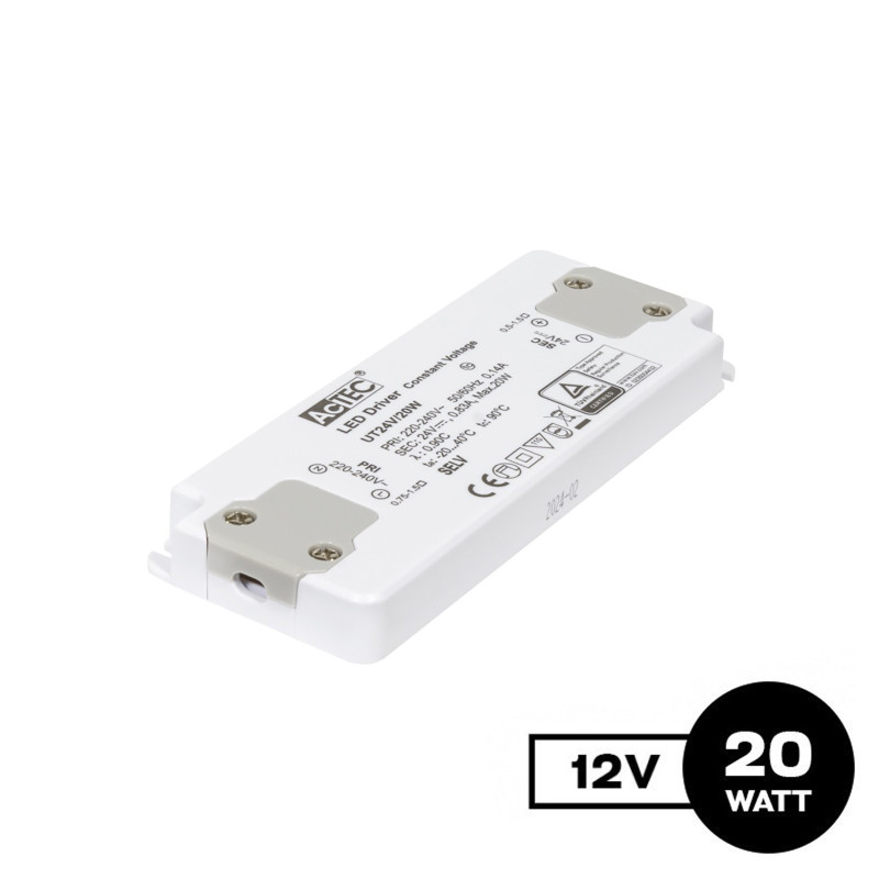 Alimentatore Actec UT 20W 12V - Ultra Fino Per Mobili su