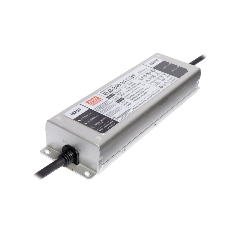 ALIMENTATORE MEANWELL ELG-240-24-3Y IP67 240W 24V PFC su