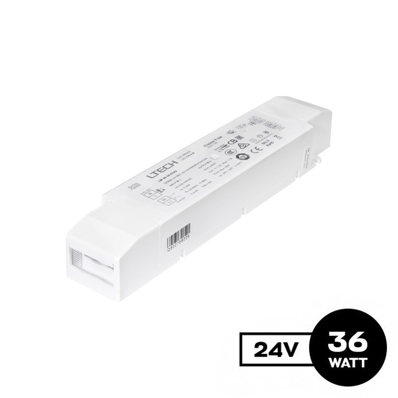 Alimentatore 36W 24V Dimmerabile PUSH, 0-10V - LTech AD-36-24-F1P1 en