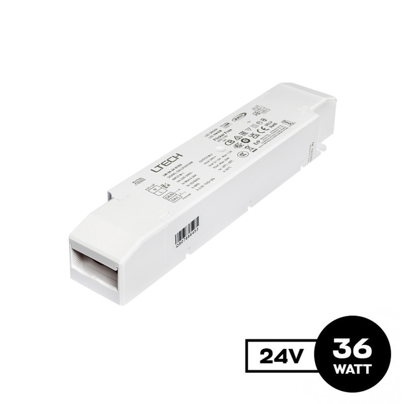 Alimentatore 36W 24V Dimmerabile PUSH, DALI - LTech