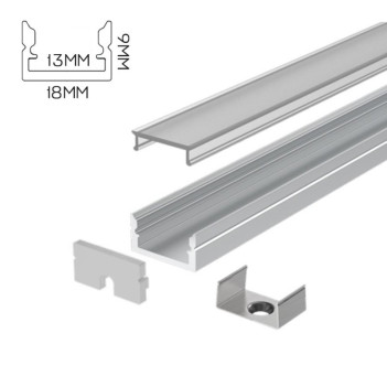 Profilo in Alluminio 1809 per Striscia Led - Anodizzato 3mt