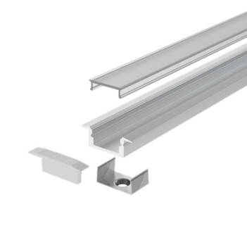 2 metre recessed LED profile for furniture and plasterboard - Mod. 2609