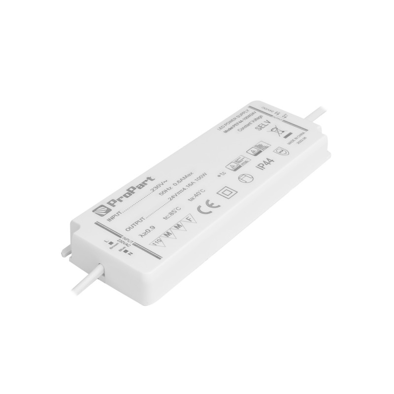 Alimentatore Slim IP44 100W 24V per Strisce Led - Serie