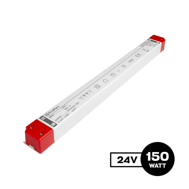 Linear LED Driver 150W 24V CA IP20 Ultra Slim for furniture