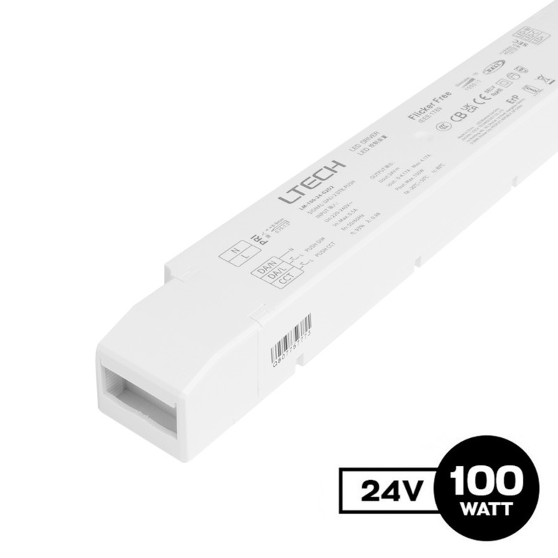 Power Supply 100W 24V DALI2 and PUSH Dimming for Dual White Led Strip CCT - LTech LM-100-24-G2D2