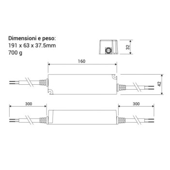 Alimentatore Impermeabile 150W 24V 6,25A IP67 - Actec PW-150-24