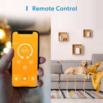 Meross Termostato per Riscaldamento ad Acqua con Caldaia o o a Pavimento WiFi e Compatibile con Apple HomeKit