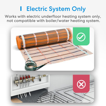 Meross Electric Floor Heating Thermostat WiFi and Apple HomeKit Compatible