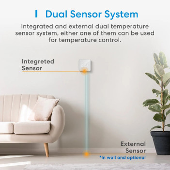 Meross Electric Floor Heating Thermostat WiFi and Apple HomeKit Compatible