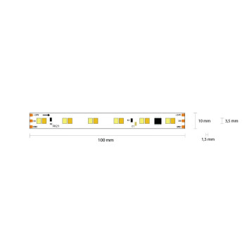 Striscia Led Digitale WS2811 CCT Running 90W 7200lm 24V IP20 PCB 10mm 600 SMD 50 PIXEL