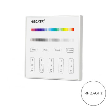 MiBoxer Mi-Light DMX512 and RF Multicolour RGBW 4-Zone Full Touch X4 Wall Remote Control