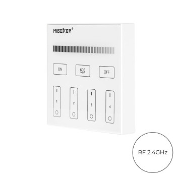 MiBoxer Mi-Light Telecomando da Muro RF Dimmer 4 Zone Full Touch B1