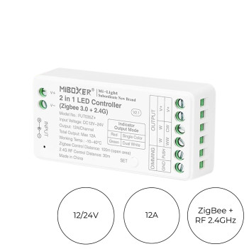 Zigbee 2-in-1 receiver: for single-colour LED strips and Dual White CCTs