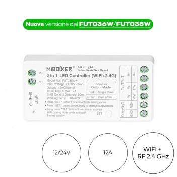 MiBoxer FUT035W+ WIFI+RF Dimmer Led Strip 12/24V