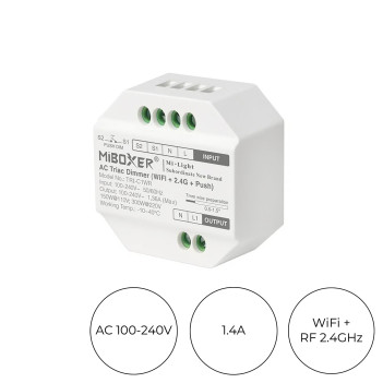 Dimmer Triac 220V smart con Wifi/RF/Dimming Push compatibile con Alexa