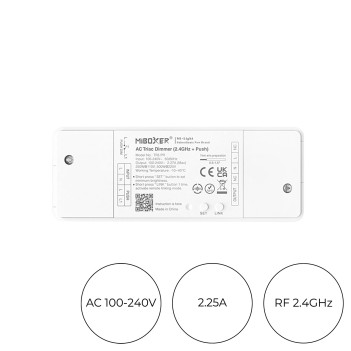 MiBoxer Mi Light TRI-PR Modulo Dimmer Triac AC 100-240V 500W Gestione da Telecomandi Mi Light e Pulsante Push