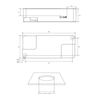 Alimentatore LTech in Corrente 15W 100-450mA 9-24V - Programmabile NFC SN-15-100–450-G1NF