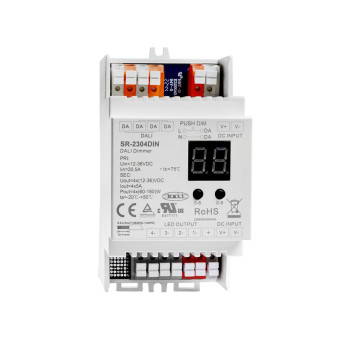 DALI Dimmer Controller for Multicoloured Led Strip 4CH DC12-36V 4x5A DALI and