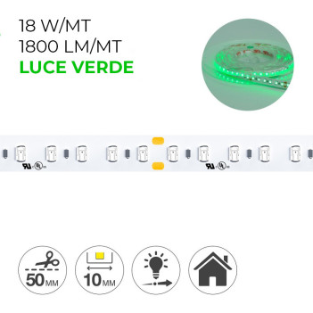 Striscia Led 90W 1800lm/mt 24V IP20 PCB 10mm Bobina da 600