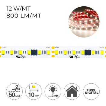 Striscia Led Digitale WS2811 60W 4000lm 24V IP20 PCB 10mm 600 SMD5050