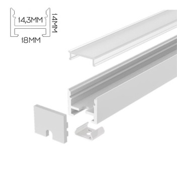 1814 Aluminium Profile for Led Strip with possibility of magnetic installation