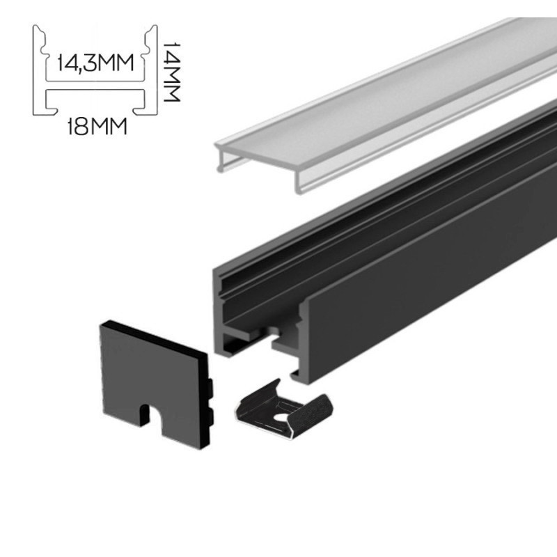 1814 Aluminium Profile for Led Strip with possibility of magnetic installation