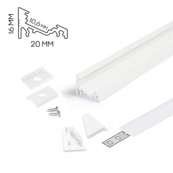 Profilo in Alluminio Angolare CORNER10 per Striscia Led -