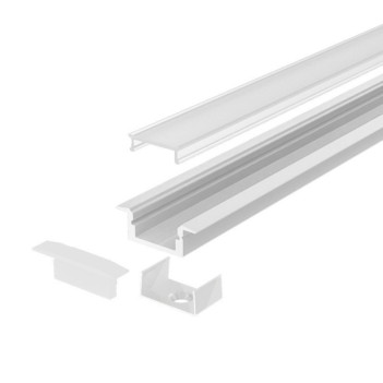 2 metre recessed LED profile for furniture and plasterboard - Mod. 2609