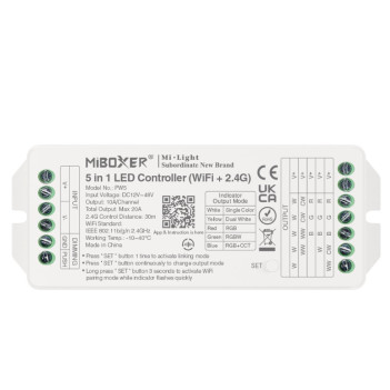 MiBoxer Mi Light PW5 Ricevitore 20A DC 12-48V WiFi e RF 2.4GHz per Strip Led Universale