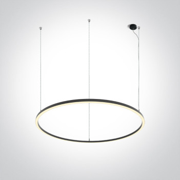 Lampada Circolare a Sospensione Serie Helio 65W 4300lm Diametro 1270mm Colore Nero