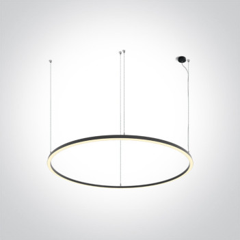 Lampada Circolare a Sospensione Serie Helio 100W 6500lm Diametro 1800mm Colore Nero