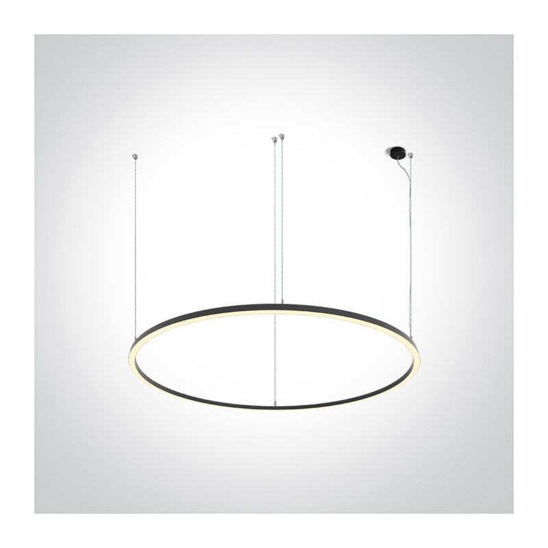 Lampada Circolare a Sospensione Serie Helio 100W 6500lm Diametro 1800mm Colore Nero