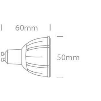 Faretto Led GU10 7W 500lm Angolo Luce 24°-60° CRI98 Grigio Dimmerabile e Zoomabile