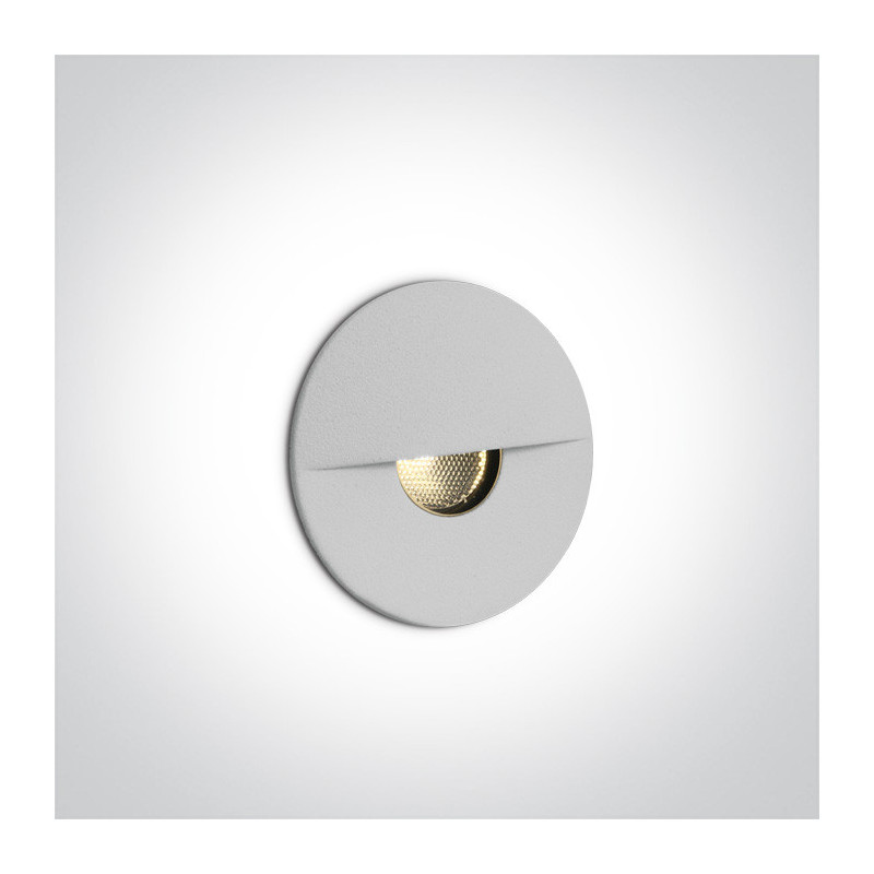 Step Marker Led WALL1 1W 50lm CRI90 IP65 350mA White Recessed Hole 30mm