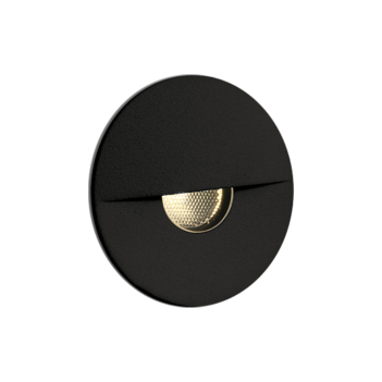 Step Marker Led WALL1 1W 50lm CRI90 IP65 350mA Black Recessed Hole 30mm