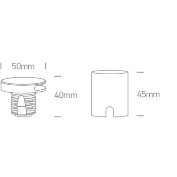 Segnapasso Led FLUX2-O 2W 100lm CRI90 38D IP65 700mA Bianco da Incasso Foro 35mm