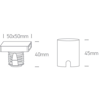 Segnapasso Led FLUX2 2W 100lm CRI90 90D IP65 700mA Bianco da Incasso Foro 35mm