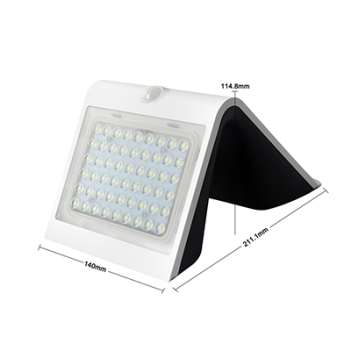 Applique Led da Parete Solare SWIL4 IP65 Bianco con Sensore di Movimento