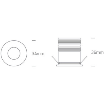 Puntoluce Led STAR2 2W 190lm 36D IP44 350mA Bianco Foro 27mm