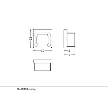 Set of 2x caps for SMART10 profile