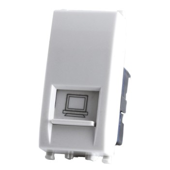 Connettore LAN RJ45 compatibile con Vimar Plana per cavo LAN