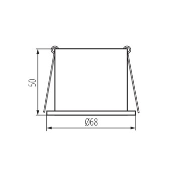 Ghiera Foro 62mm per Faretto Led GU10 o MR16 - SPAG-D Nero