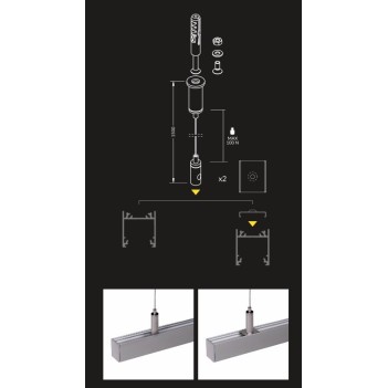 Cavo Sospensione per Profili LINEAR20, VARIO30, PHIL53 su