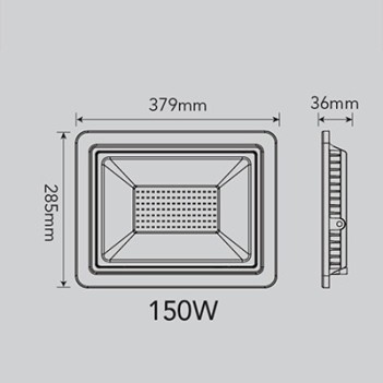 Faro Proiettore Led per Esterno 150W 12000 Lumen IP65 - FSL