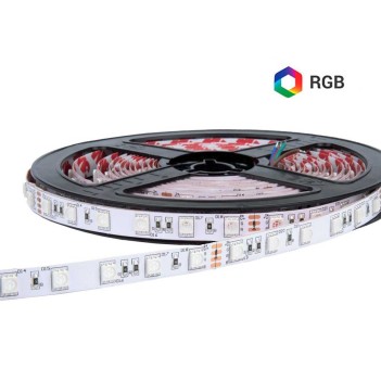 Strip Led 20m RGB 288W 24V IP20 PCB 10mm 1200 SMD 5050